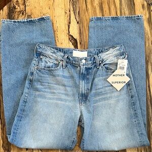 MOTHER Light Blue Straight Jeans for women The dodger sneak